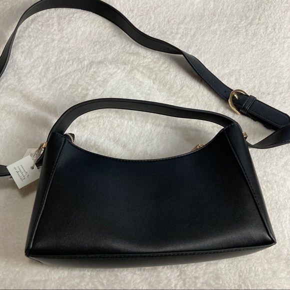 NWT A New Day Crochet Crossbody Bag Black - Picture 2 of 6